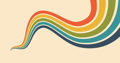 abstract rainbow  striped retro background