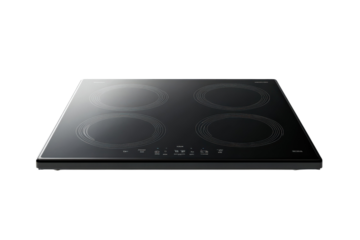 Sleek Modern Induction Cooktop Four Zones Elegant Design for Seamless Kitchen Modernization on transparent background