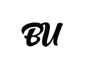 BU logo design vector template. BU