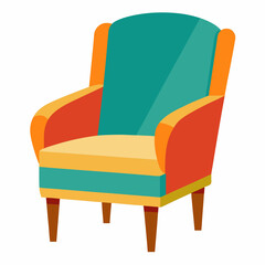 armchair isolated on white background