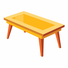 wooden table isolated on white