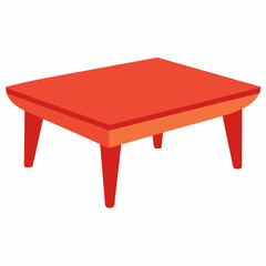 wooden table isolated on white