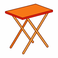 wooden table isolated on white