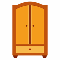 wooden door isolated on white background