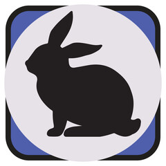 Obraz premium Vector Rabbit Silhouette