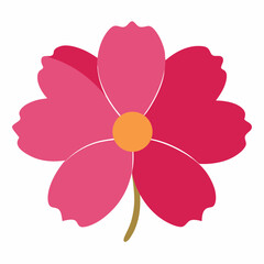 pink flower isolated on white background