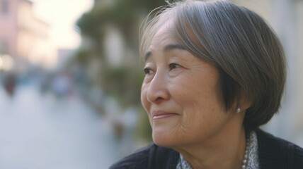 Obraz premium 高齢の日本人女性