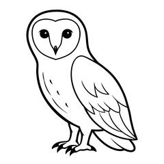 Fototapeta premium Drawing of a bird vector illustration on a white background