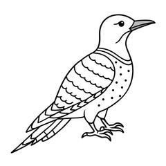Fototapeta premium A drawing of a bird vector illustration on a white background