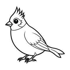 Obraz premium A drawing of a bird coloring page line art on a white background