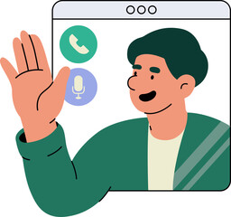 Woman Making a Video Call via Smartphone