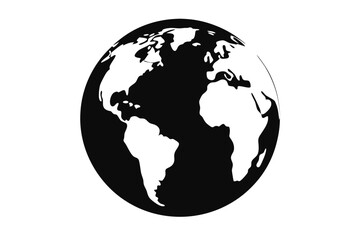 world planet earth silhouette vector 