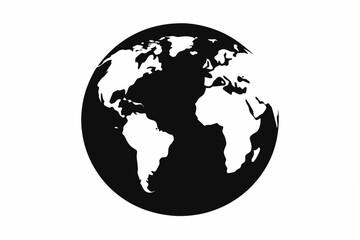 world planet earth silhouette vector 