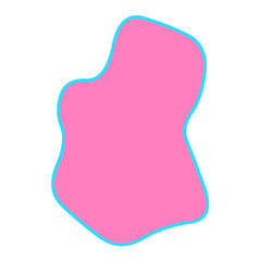 Abstract doodle shape decorative element