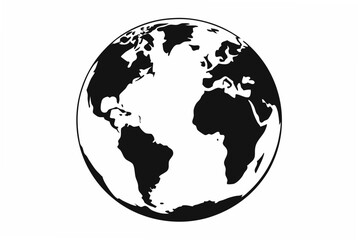 world planet earth silhouette vector 