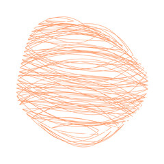 Abstract doodle shape decorative element