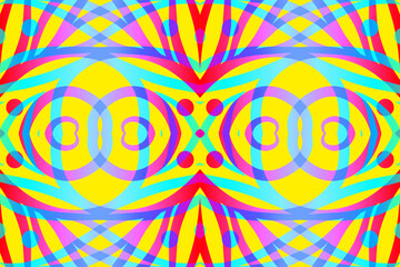 Beautiful classic design colourful background with light glow line art pattern of indonesian culture traditional batik