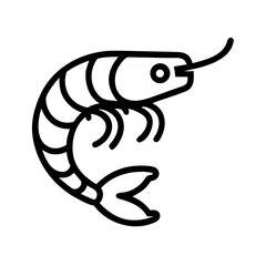 vector illustration of a shrimp