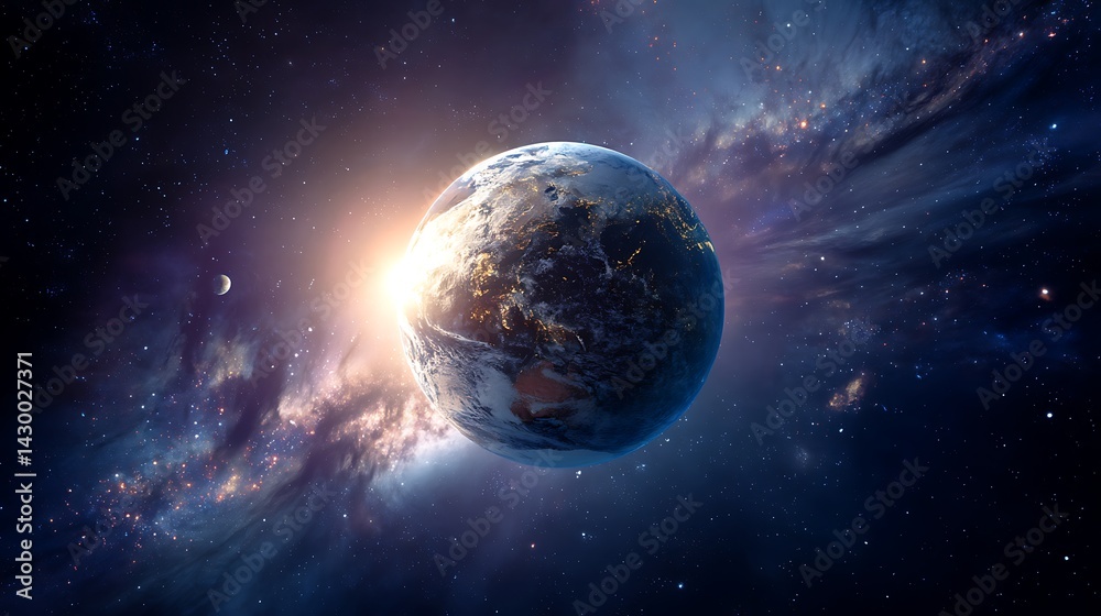 Wall mural stunning high-resolution view of planet earth from outer space