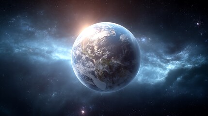 Fototapeta premium Stunning high-resolution view of planet Earth from outer space