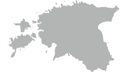 Grey Estonia Map simple map vector illustration