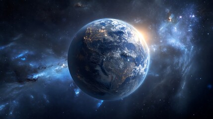 Stunning high-resolution view of planet Earth from outer space