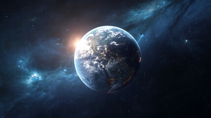 Naklejka premium Stunning high-resolution view of planet Earth from outer space
