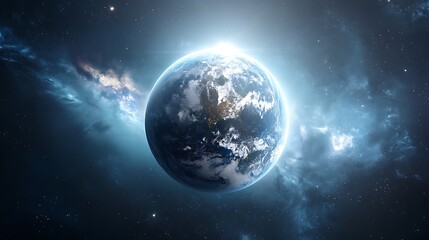Obraz premium Stunning high-resolution view of planet Earth from outer space