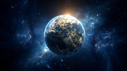 Obraz premium Stunning high-resolution view of planet Earth from outer space