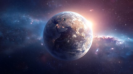 Obraz premium Stunning high-resolution view of planet Earth from outer space