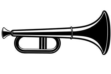 bugle  silhouette vector  illustration