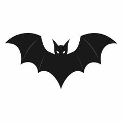 bat icon vector silhouette illustration isolated on white background