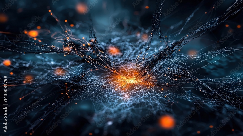 Poster Dynamic energy flow visualization abstract art digital space futuristic environment close-up technology concept