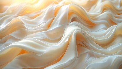 A soft, gentle background featuring an abstract pattern of light yellow and white colors, with the focus on delicate, flowing lines that resemble petals or ribbons