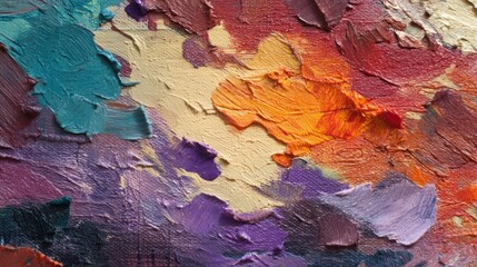 Abstract impasto painting