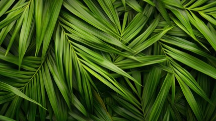 Tropical palm leaves floral pattern background.