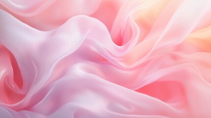 Obraz premium Soft Pink and Peach Draped Fabric Texture