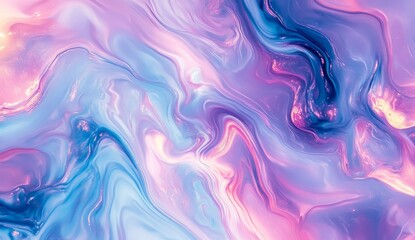 Abstract swirling paint textures in vibrant pastel colors