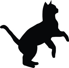 cat jumping vector art
