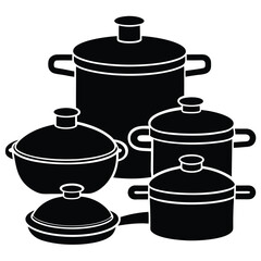 Pressure Cooker Vector set – Kitchen Appliance Illustration for Cooking, Design & Graphic Use