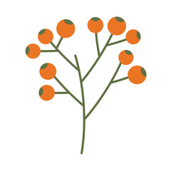 orange flowers vector icon