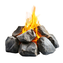 Fire Burning Among Stones png