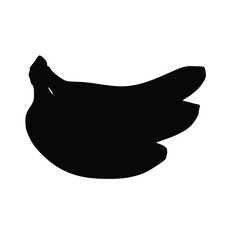 Banana Silhouette Vector isolated on white background