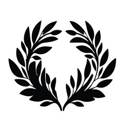 vector logo silhouette floral pattern 