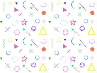 Colorful Alphabet and Ribbon Seamless Pattern for Fun and Educational Designs