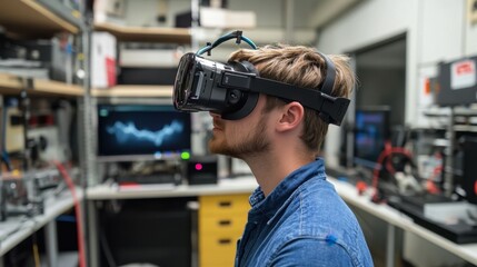 Scientist explores virtual reality in tech lab setup