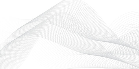 Abstract wavy grey blend liens technology abstract lines on white background. Design for brochure, flyer, banner, template, wallpaper background and many more