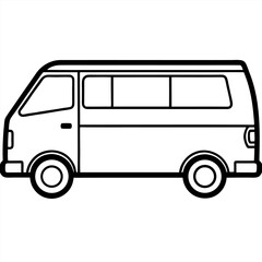 white van isolated on white