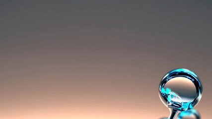 Minimalist orange background with molecules and balls in liquids
 - Powered by Adobe