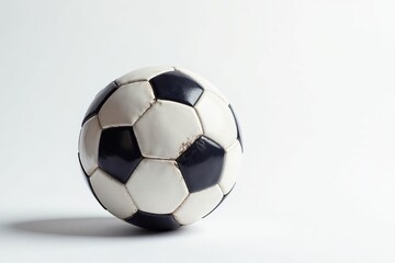 Fototapeta premium Brand new football against pure white backdrop , score, defeat